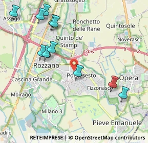 Mappa Via A gatto, 20089 Rozzano MI, Italia (2.36455)