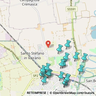 Mappa Via Vairano, 26013 Crema CR, Italia (1.3925)