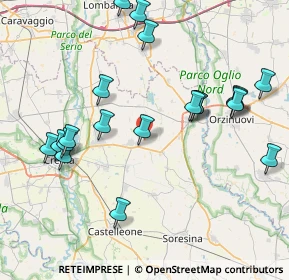 Mappa Strada per la cittadina, 26014 Romanengo CR, Italia (8.8475)