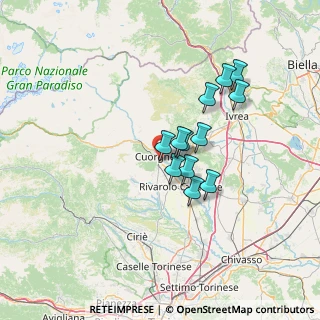 Mappa Via E. Alessandrini, 10082 Cuorgnè TO, Italia (10.51333)