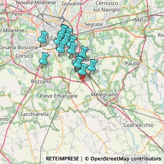 Mappa A50 Tangenziale Ovest Milano, 20098 Area Industriale MI, Italia (6.17313)