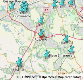 Mappa Via delle Magnolie, 20089 Rozzano MI, Italia (5.71375)