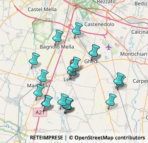 Mappa Via Amerigo Vespucci, 25024 Leno BS, Italia (7.08)