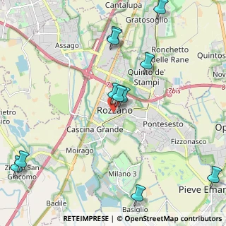 Mappa Via dei Bucaneve, 20089 Rozzano MI, Italia (3.488)