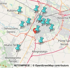 Mappa Via Thiene, 35142 Padova PD, Italia (3.40917)