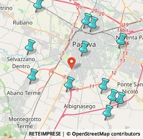 Mappa Via Belluno, 35142 Padova PD, Italia (4.91333)