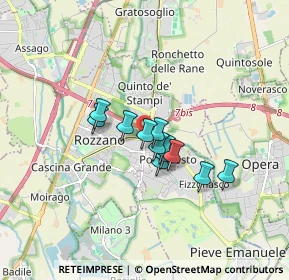 Mappa Via Gianni Mazzocchi, 20089 Rozzano MI, Italia (1.08833)