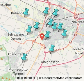 Mappa Via Polesine, 35142 Padova PD, Italia (3.44333)