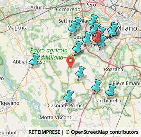 Mappa Via Del Turismo, 20083 Gaggiano MI, Italia (7.695)
