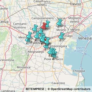 Mappa Via XI Febbraio, 35020 Saonara PD, Italia (9.05882)