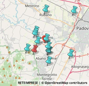 Mappa Via Abano, 35030 Selvazzano Dentro PD, Italia (3.03846)