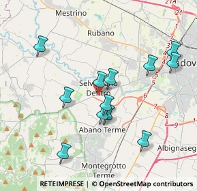 Mappa Via Abano, 35030 Selvazzano Dentro PD, Italia (3.6725)