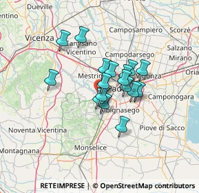 Mappa Via Abano, 35030 Selvazzano Dentro PD, Italia (9.14118)