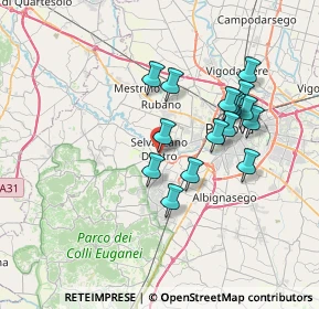 Mappa Via Abano, 35030 Selvazzano Dentro PD, Italia (6.35375)