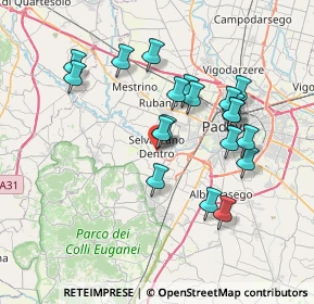 Mappa Via Abano, 35030 Selvazzano Dentro PD, Italia (6.825)