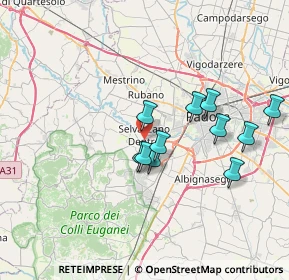 Mappa Via Abano, 35030 Selvazzano Dentro PD, Italia (6.22455)