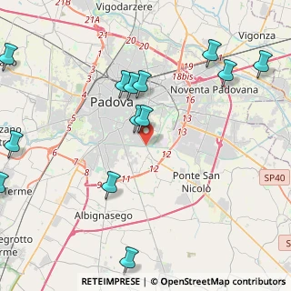 Mappa Lungoargine Ziani, 35127 Padova PD, Italia (5.25692)