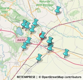 Mappa A4 Torino-Trieste, 13048 Santhià VC, Italia (6.45429)