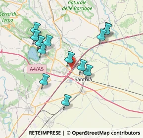 Mappa A4 Torino-Trieste, 13048 Santhià VC, Italia (7.35357)