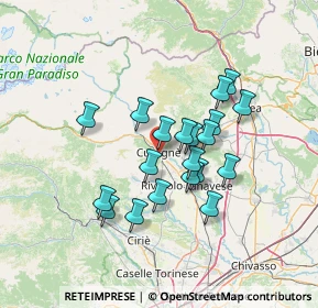 Mappa Via Brigate Partigiane, 10082 Cuorgnè TO, Italia (11.192)