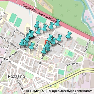 Mappa Via Garofani, 20089 Rozzano MI, Italia (0.176)