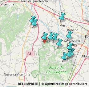 Mappa Via Monte Cereo, 35030 Rovolon PD, Italia (6.65)