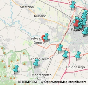 Mappa Via San Giuseppe, 35030 Selvazzano Dentro PD, Italia (6.077)