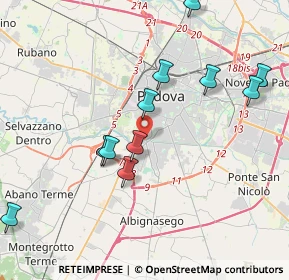 Mappa Via Isonzo, 35142 Padova PD, Italia (4.13636)