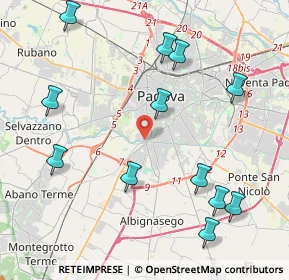 Mappa Via Isonzo, 35142 Padova PD, Italia (4.83167)