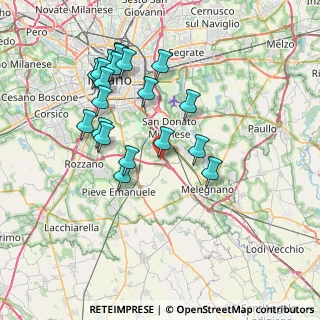 Mappa Via Tagliamento, 20098 Area Industriale MI, Italia (7.4885)