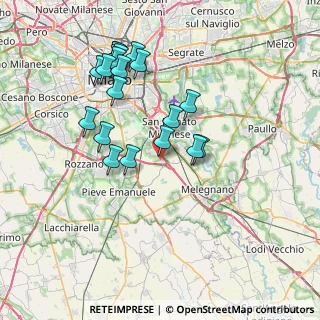 Mappa Via Tagliamento, 20098 Area Industriale MI, Italia (7.4485)