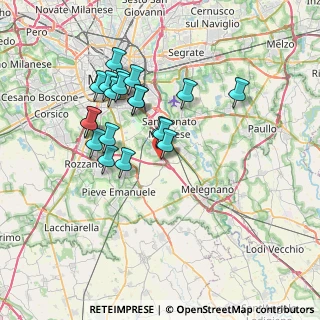 Mappa Via Tagliamento, 20098 Area Industriale MI, Italia (6.4945)