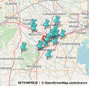 Mappa Via Cadore, 35142 Padova PD, Italia (8.72063)