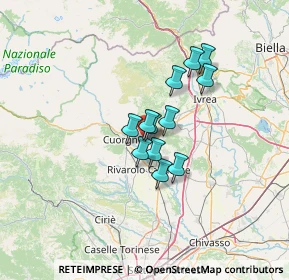 Mappa Vicolo Bertinatti, 10081 Castellamonte TO, Italia (8.73333)