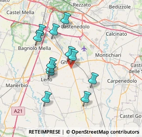 Mappa Strada Isorella, 25016 Ghedi BS, Italia (6.55833)