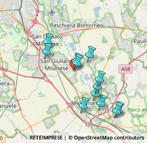 Mappa Via F. Dostoevskij, 20098 San Giuliano Milanese MI, Italia (3.4975)