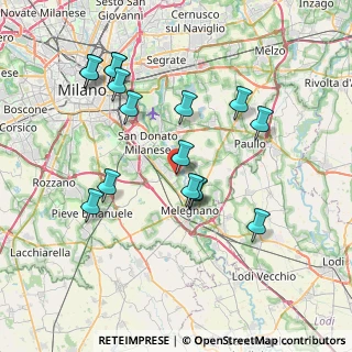 Mappa Via Leone Tolstoi, 20098 San Giuliano Milanese MI, Italia (7.59938)