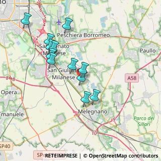 Mappa Via Leone Tolstoi, 20098 San Giuliano Milanese MI, Italia (3.50917)