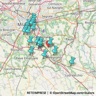 Mappa Via Massimo Gorki, 20098 San Giuliano Milanese MI, Italia (6.94167)