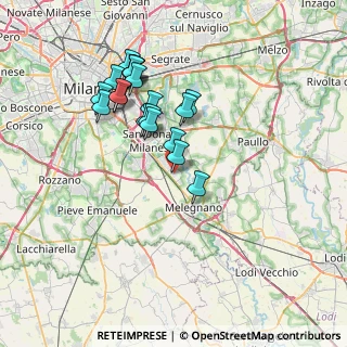 Mappa Via Massimo Gorki, 20098 San Giuliano Milanese MI, Italia (6.7525)