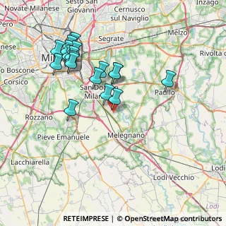 Mappa Via Massimo Gorki, 20098 San Giuliano Milanese MI, Italia (7.69444)