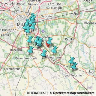 Mappa Via Filippo Corridoni, 20098 San Giuliano Milanese MI, Italia (7.45579)