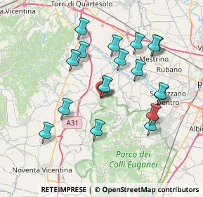 Mappa Via Daniele Manin, 35030 Rovolon PD, Italia (7.07444)