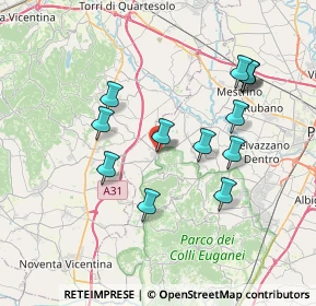 Mappa Via Daniele Manin, 35030 Rovolon PD, Italia (7.14846)