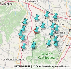 Mappa Via Daniele Manin, 35030 Rovolon PD, Italia (6.99056)