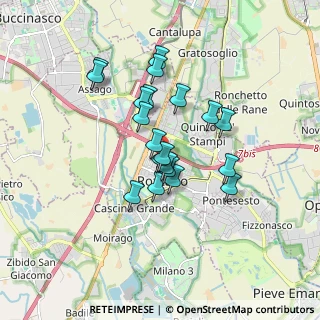 Mappa Viale Campania, 20089 Rozzano MI, Italia (1.3655)