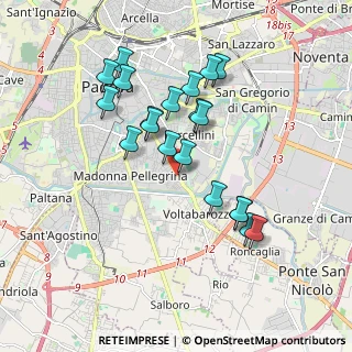 Mappa Via Antonio Favaro, 35127 Padova PD, Italia (1.702)