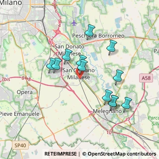 Mappa Via Privata Caduti sul Lavoro, 20098 San Giuliano Milanese MI, Italia (3.4625)