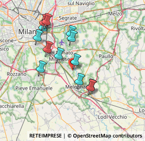 Mappa Via Fedor Dostoevskij, 20098 San Giuliano Milanese MI, Italia (6.68462)