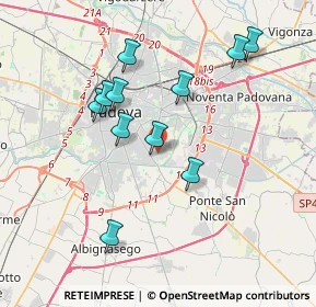 Mappa Via Giovanni Canestrini, 35137 Padova PD, Italia (3.52364)